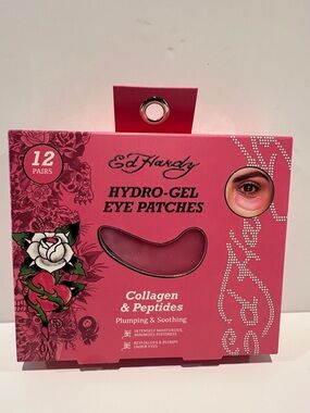 Ed Hardy 12 Pairs Hydro Gel Eye Patches with Collagen & Peptides.